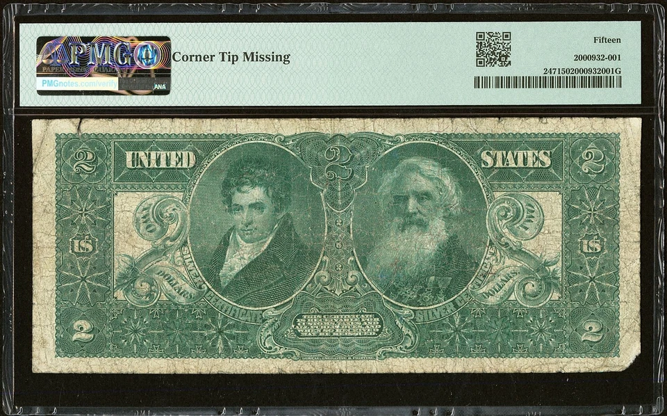 1896 $2 Silver Certificate Educational Series Fr.247 PMG 15 Choice Fine (EGX) - Image 2 of 3