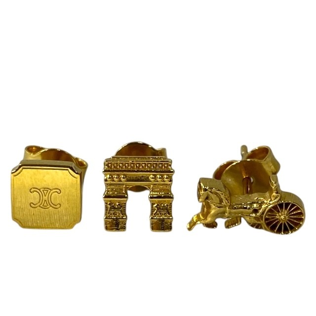 CELINE Heritage Separable Stud Earrings Set 3-Piece Jewelry Accessories