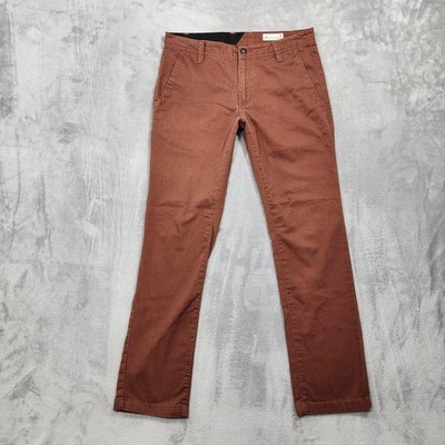 Volcom Pants Mens 32x30 Brown Frickin Modern Straight Leg Chino Casual Skate