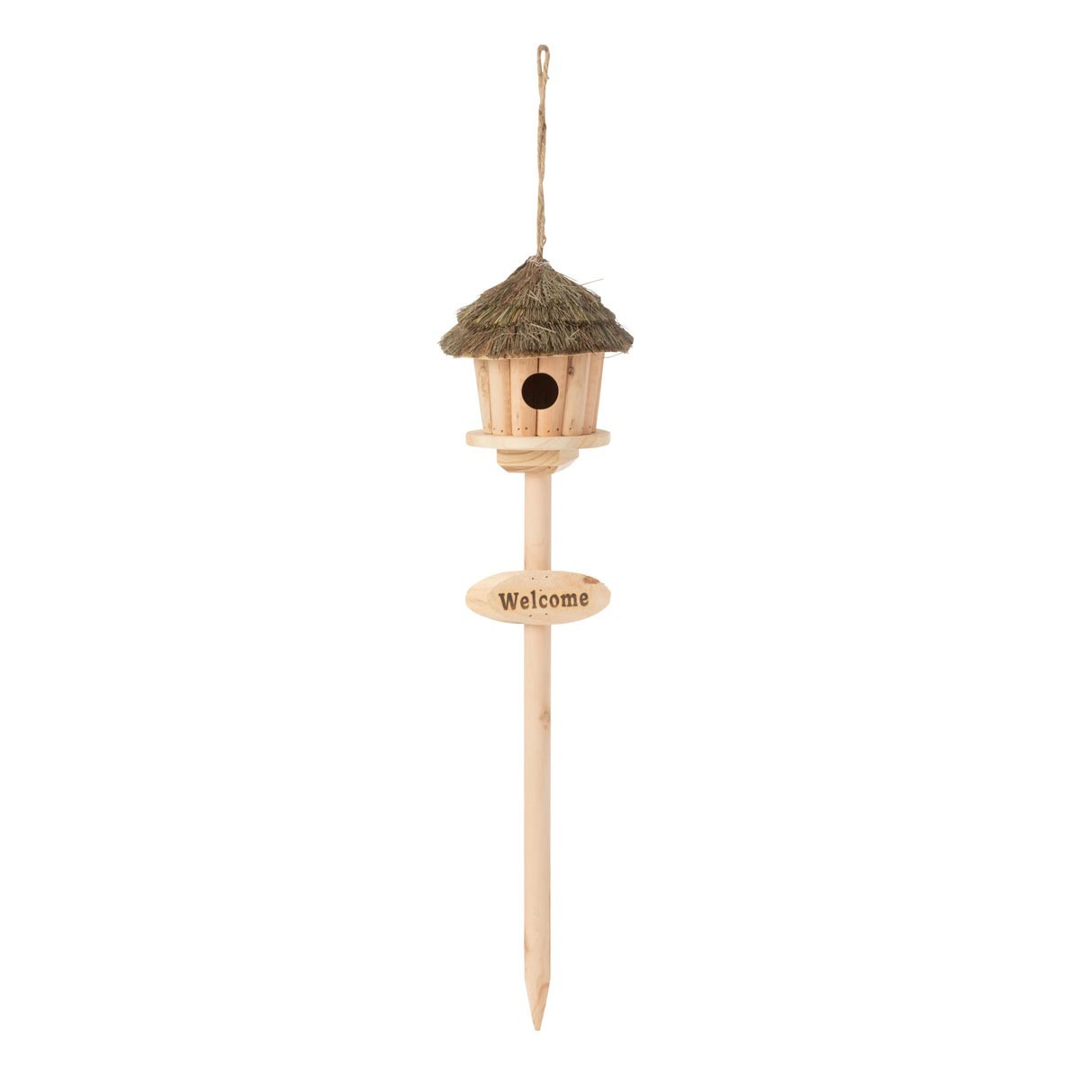 Nichoir sur pied Welcome 72cm pour observer les oiseaux depuis votre terrasse