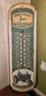 70's John Deere Tin Metal Thermometer Vintage Advertising Sign Tractor Implement