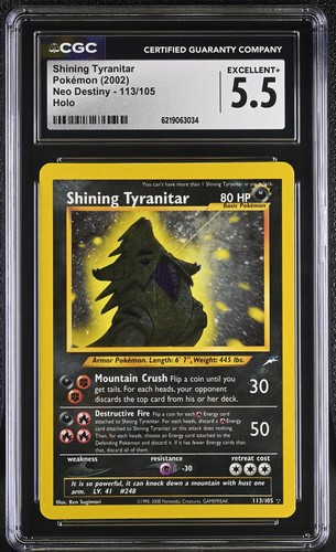 Shining Tyranitar (Unlimited) graded CGC 5.5 for sale on eBay