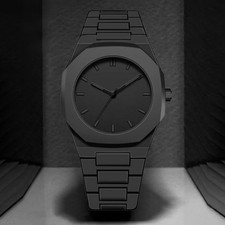 Nuevo Reloj Hombre de Moda Simple Negro Hombre Cuarzo Relojes Árabe Digital.