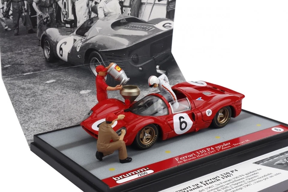 Brumm S25/09 Ferrari 330 P4 #6 2nd BOAC 6hr 1967 'Driver Swap' - 1/43 Scale - Image 2 of 4