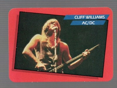 1985 AGI Rock Star Cliff Williams / #85 Near Mint or Better