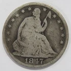 SEATED LIBERTY HALF DOLLAR 50 CENTS 90% JUNK SILVER U.S MINT COIN 🌈⭐🌈
