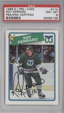 PSA/DNA 1988-89 O-Pee-Chee Ray Ferraro #114 Certified Authentic Auto m5x