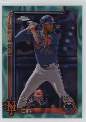 2025 Topps Chrome Aqua Lava Refractor /199 Jose Siri #195 tw0