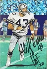 CLIFF HARRIS SIGNED CUSTOM GOAL LINE ART CARD~FOOTBALL HALL OF FAME~HOF AUTO