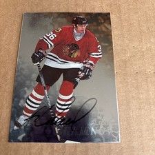 1998 ITG Be Player AUTO Alexei Zhamnov #29 Blackhawks Hockey Card (f5)