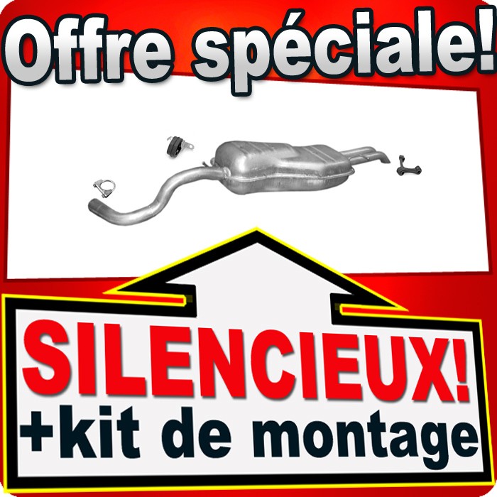 Silencieux arriere reduction bruit pour Octavia et Bora 2.3 GTI
