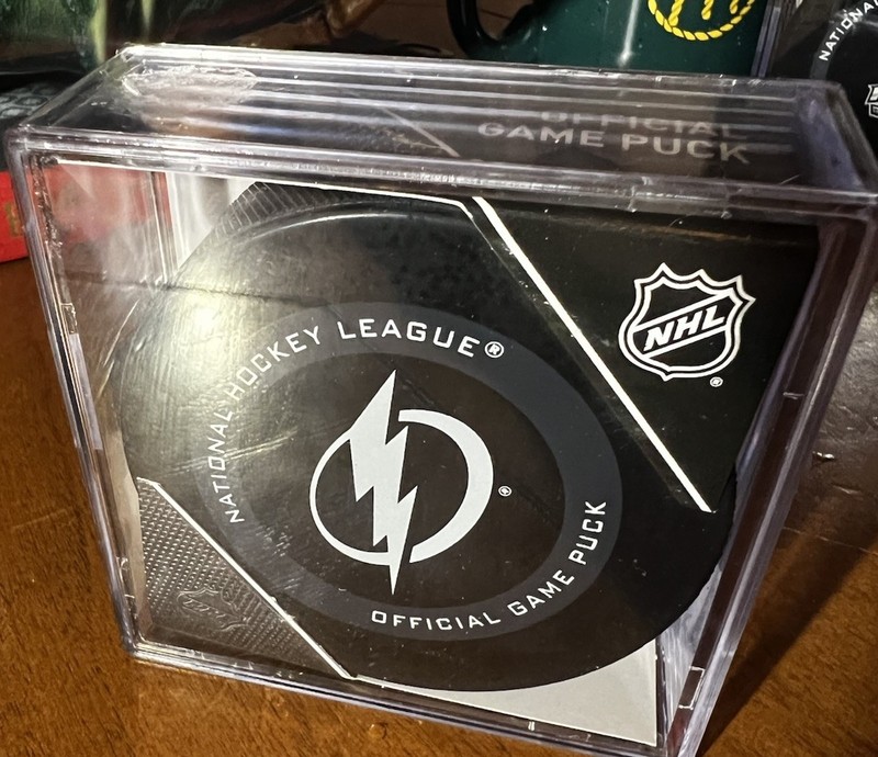 Tampa Bay Lightning NHL Official Game Puck w/ Display Case (InGlasCo)
