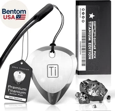 Titanium Guitar Pick, 3Mm Thick Metal Guitar Pick for Guitar, Bass, and Ukulele,