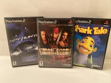 Sony PlayStation 2 ps2 game Lot Of 3 Shark Tale Spy Hunter Pirates Of The Caribb