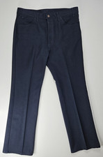 Vintage Levis 517 Mens Pants Navy Blue Scoville Zipper Polyester USA Made