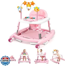 Wolfcode 5-in-1 Music and Lights Baby Walker Foldable with 5 Adju