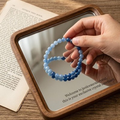 4mm Natural Crystal Bracelet Healing Stone Stretch Beaded Stackable Jewelry Gift