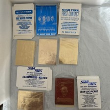 Lot of 5Vintage Star Trek 23 Karat Gold Trading Cards Limited Edition
