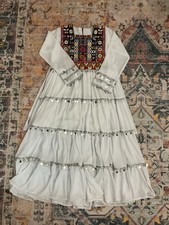 Brand New Afghan Traditional Dress   Women  s L  Embroidered Bodice, Coin Trim