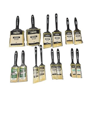 MASTER PAINTER 1'' 1.5'' 2' 2.5'' 4'' STRAIGHT / ANGLE PAINT BRUSHES *NEW *LOT OF 14