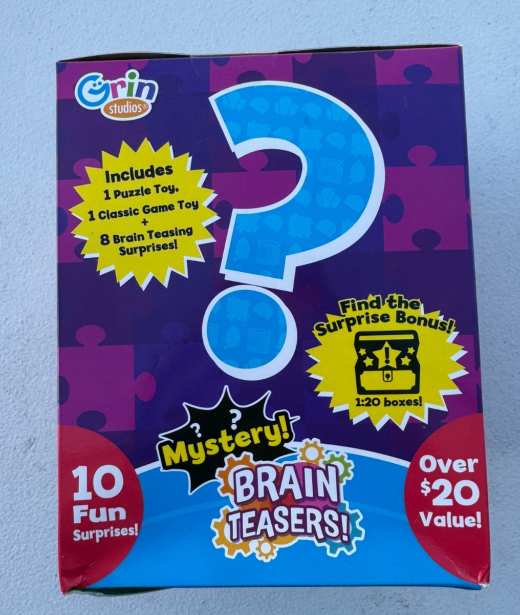 Grin Studio Impulse Brain Teasers Mystery Box w/ 10 Fun Surprises