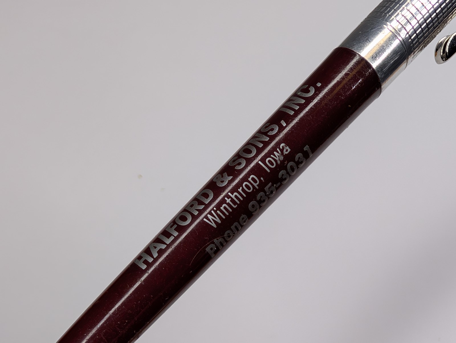 c1970s Winthrop, Iowa Halford & Sons Inc Advertising Pen Farm Trucking IA G20