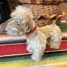 Steiff Snobby Stuffed Poodle Vintage Small Plush with Red Collar and Tag