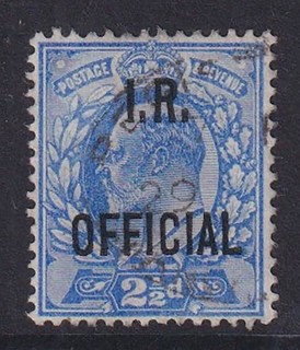 GB. KEVII. 1902. SG O22 2.5d ultramarine I.R. Official. Fine used.