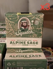 LOT OF 3 Dr. Squatch Alpine Sage Soap LIMITED CHRISTMAS EDITION