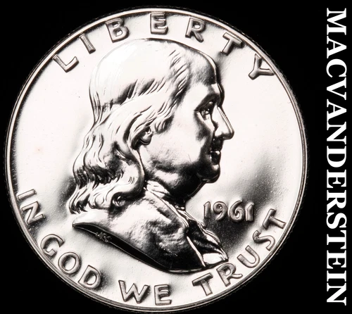 1961 Silver Franklin Half Dollar - Choice Gem Proof  Lustrous  #i832