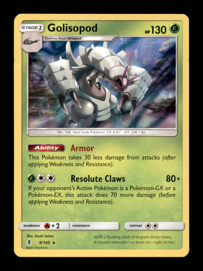 GOLISOPOD 9/145 HOLO HOLO RARE GUARDIANS RISING POKEMON LP