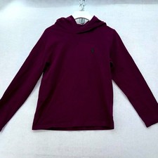 Polo Ralph Lauren Cotton Jersey Hooded Long Sleeve T-shirt Burgundy Boys 10-12