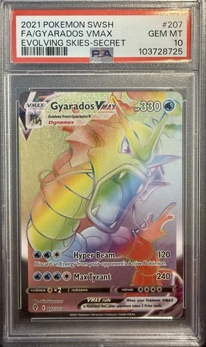 Gyarados Vmax #207/203 - 2021 Pokemon SWSH Evolving Skies - GEM Mint PSA 10