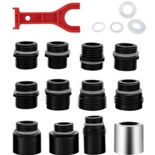 12 Pieces Faucet Adapter Kit Includes Various Thread Sizes for Pull Out Faucets
