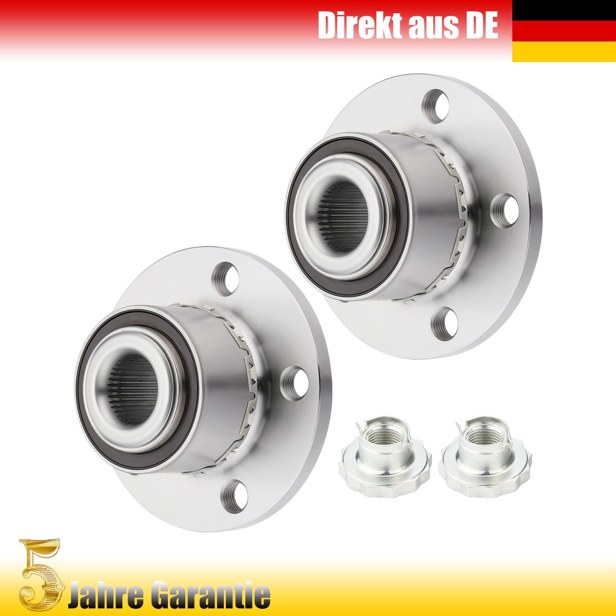 2x Front Wheel Hub Bearing Kit for Audi A1 A2 VW Polo 6R 9N Fox 6C0407621