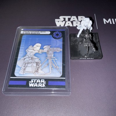 Star Wars Miniatures PROMO Snowtrooper with E-Web Blaster with Card