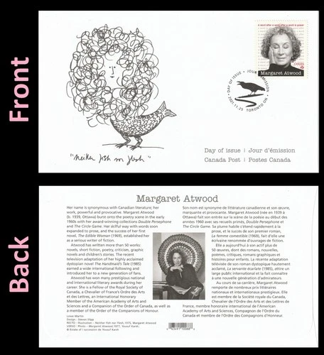 Canada 3315 Margaret Atwood FDC 2021