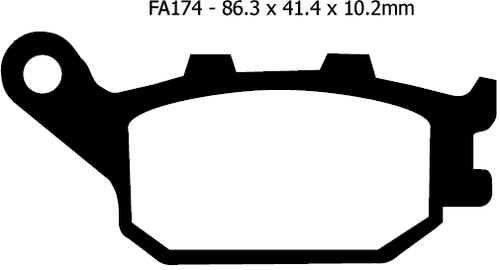 EBC/FA174HH Sintered Brake Pads (Rear) for Honda NC700S, NC700X, CB1300, VTX1300 - Picture 2 of 2