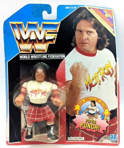 Vintage 1990 Hasbro WWF Rowdy Roddy Piper Action F...