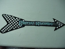 Large VINTAGE RANDY RHODES EMBROIDERED 80'S METAL-IRON ON PATCH- 9.5"-Free ship.