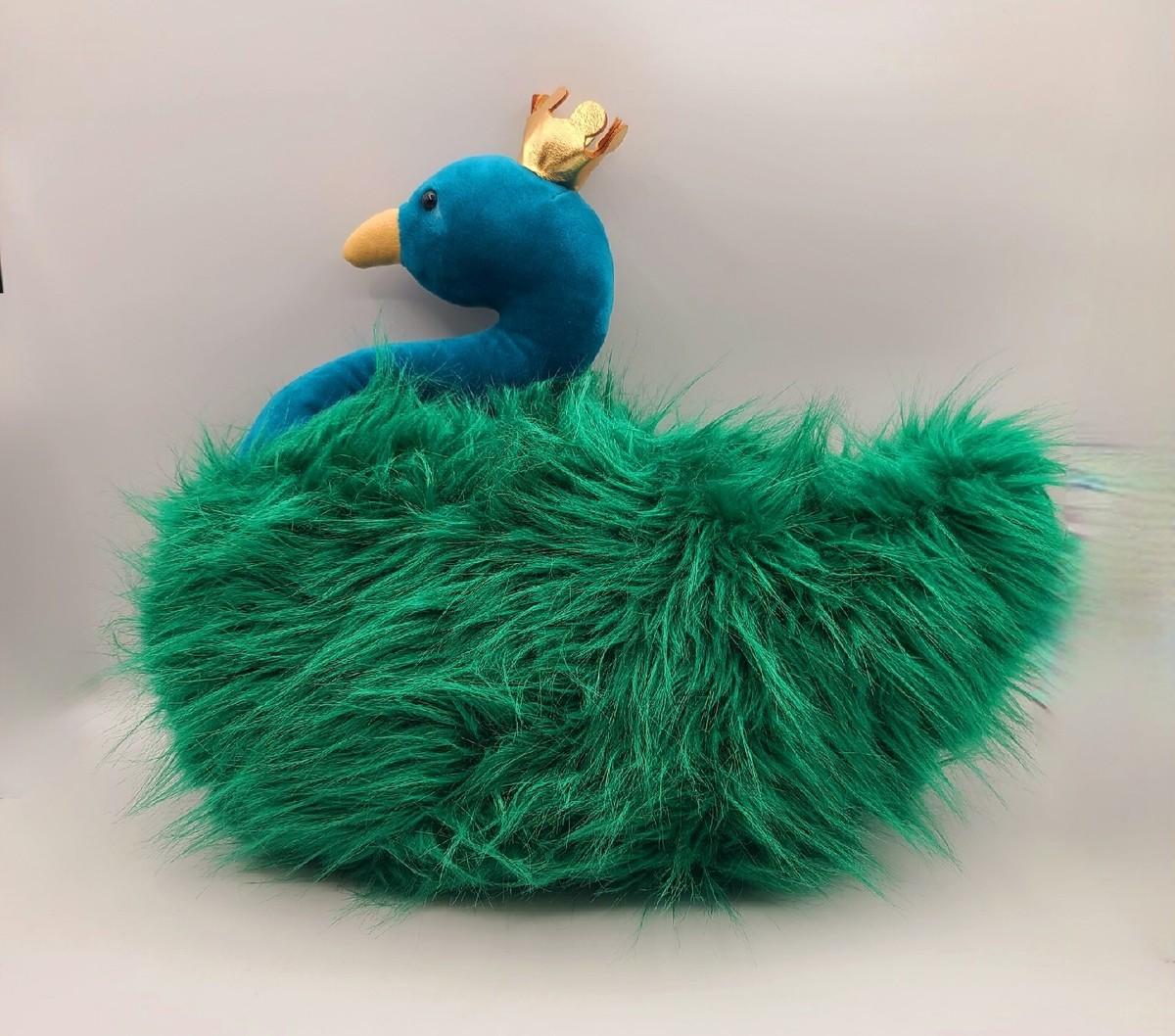 Jellycat London Peacock Fluffy Fancies w/ Crown Plush Stuffed Animal 16