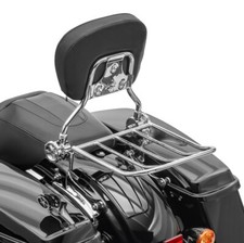 Sissy Bar con Portapacchi per Harley Davidson CVO Street Glide 11-24 Cromo