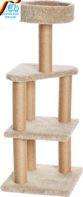Amazon Basics Kratzbaum Mit Kratzstämmen Für Den Innenbereich, Groß, 45 X 45 X 1