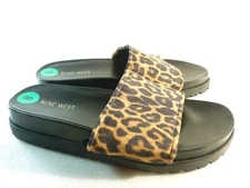 Nine West Women Shoes Animal Print Slide Wedge Size 11743