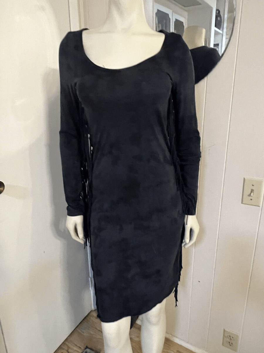 open lace back dress The Party Is Coming Black Lace Fringe Dress – Amazing Lace main image 0