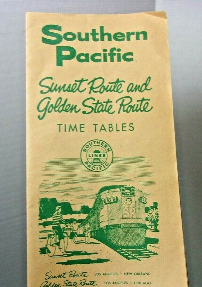 Vintage Southern Pacific Burlington Northern Railway Train Schedule vintage-southern-pacific-burlington-northern-railway-train-schedule