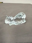 Fenton Art Glass Crystal Short Tail Crouching Cat great condition see pics