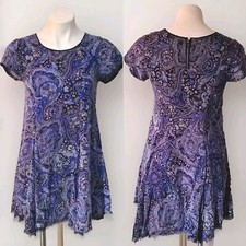 Silence + Noise Urban Outfitters Paisley Print Fringed Hem Witchy Swing Dress XS