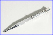 Florales Design 835 Srebrny duży misternie zaprojektowany ołówek obrotowy, około 1920 roku