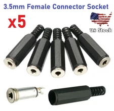 5 pcs Stereo Female 3.5mm Jack Plug Audio Adapter Socket Connector Solderable.